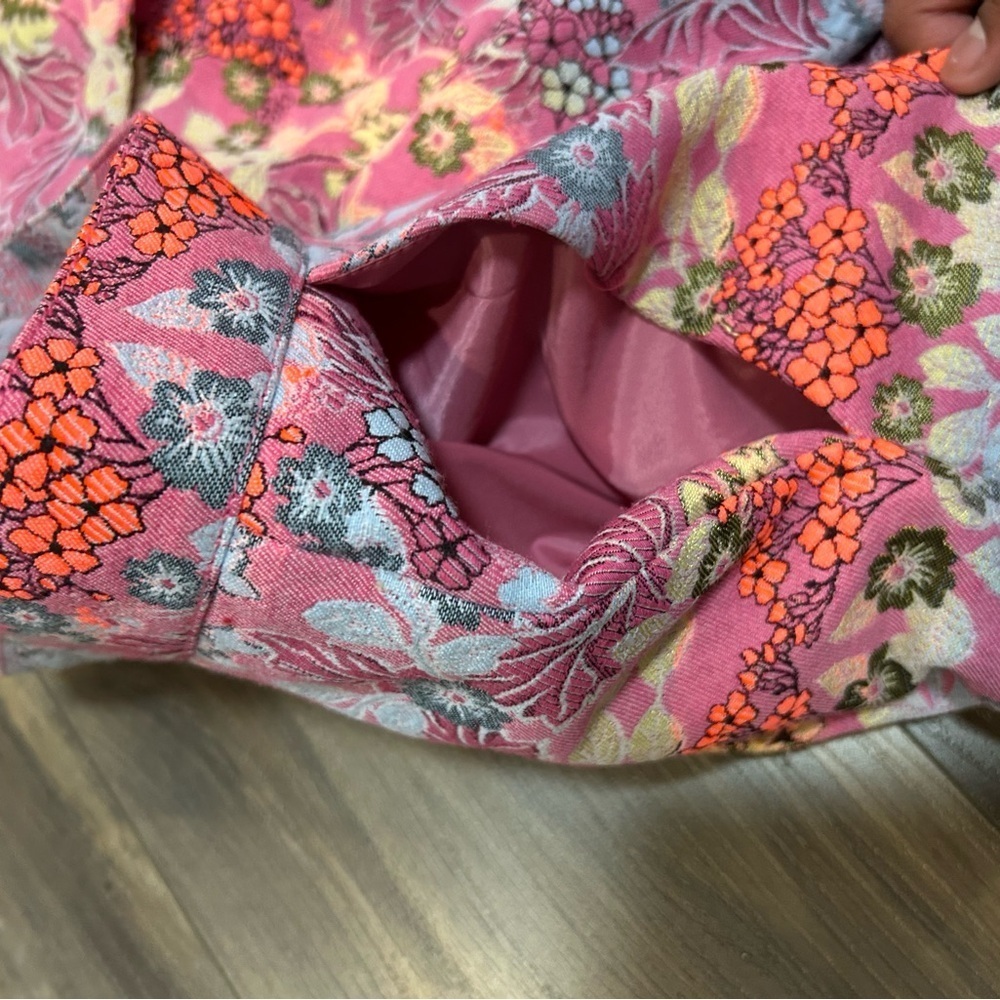 bebe Pink Floral A-Line Skirt - Picture 7 of 8